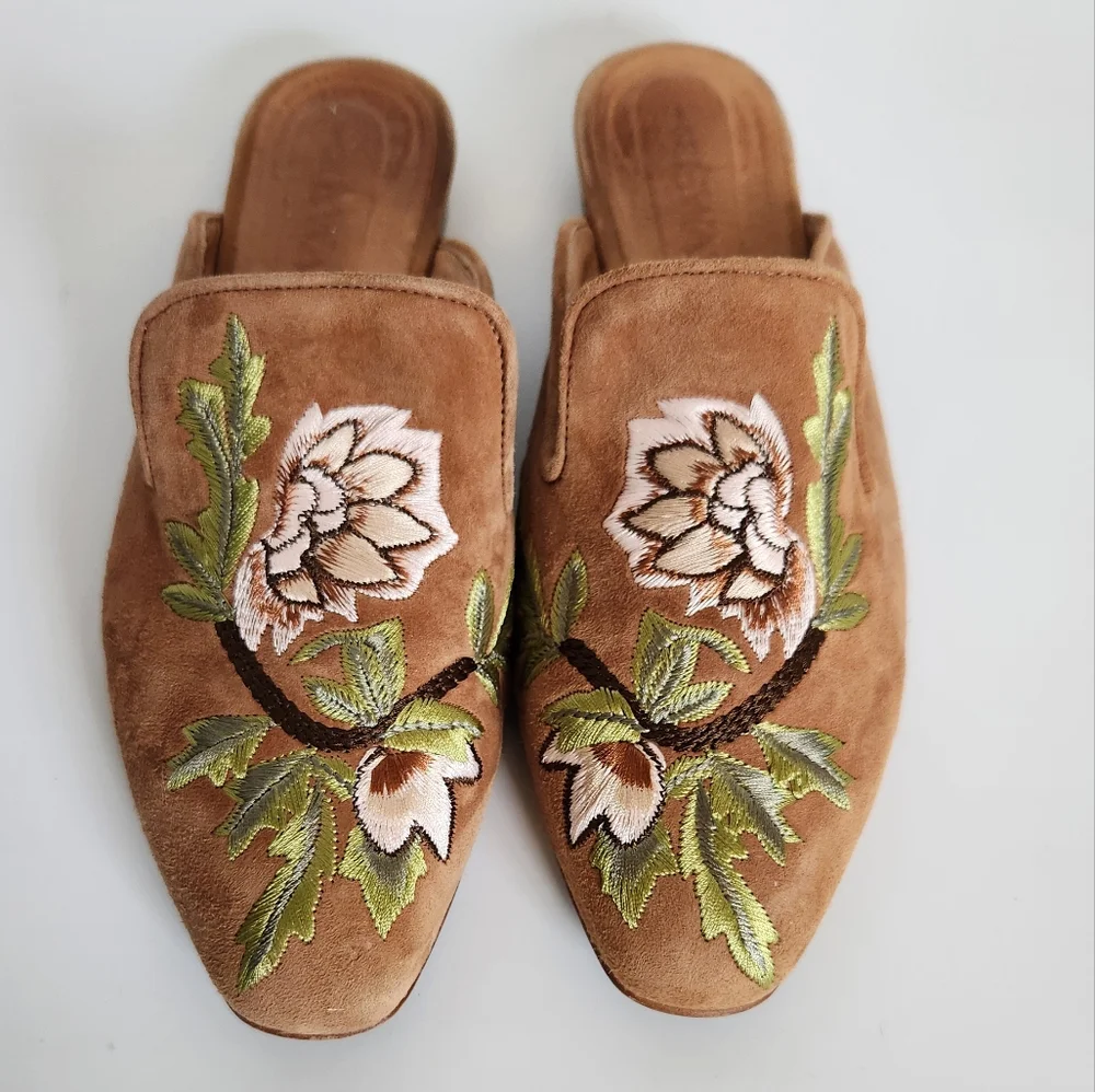 GeeWaWa Women's Size 38 Floral Flats - Picture 2 of 10